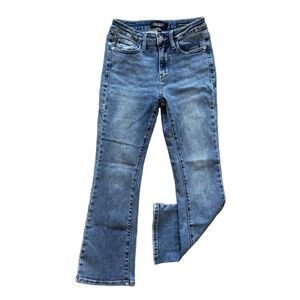 JUDY BLUE ⭐ Cropped Bootcut Jeans Size 3/26 Soft Stretch Medium Wash